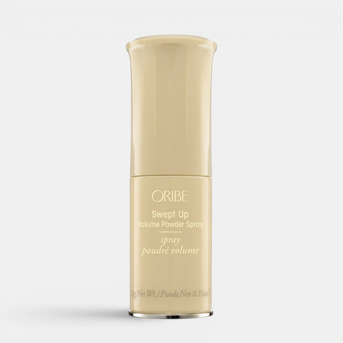Shop Rescue Spa Oribe Swept Up Volume Powder Spray in a beige non-aerosol bottle for hair texture and root lift.