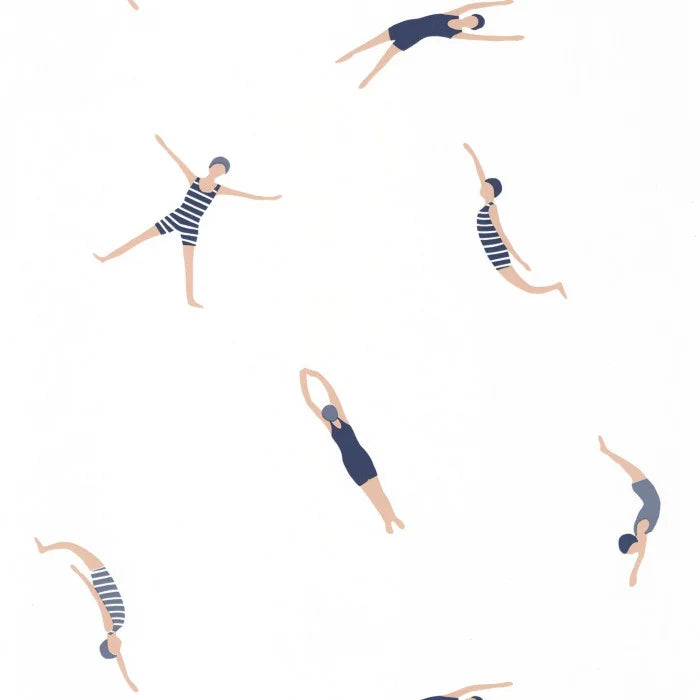 Swimming In It Wallpaper - Cream