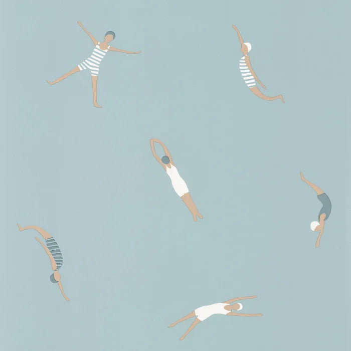 Swimming In It Wallpaper - Smokey Blue - Discontinuing