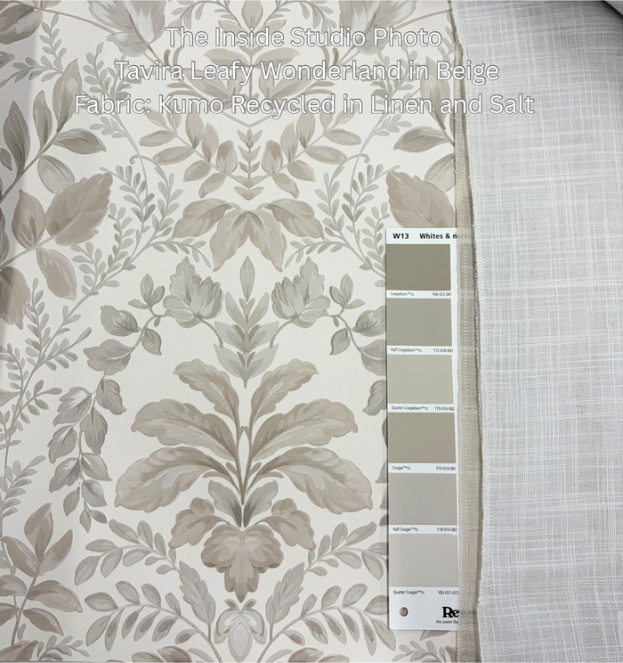 Tavira - Leafy Wonderland Wallpaper - Beige