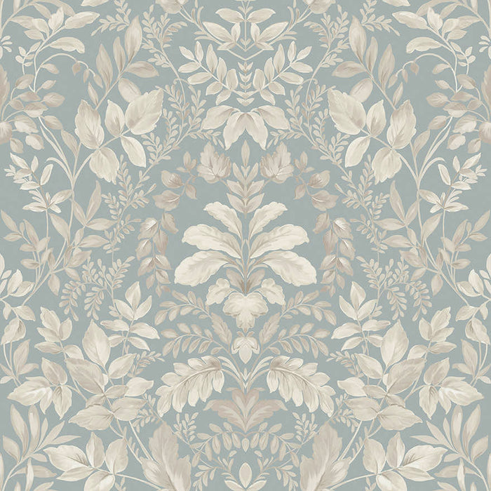 Tavira - Leafy Wonderland Wallpaper - Blue