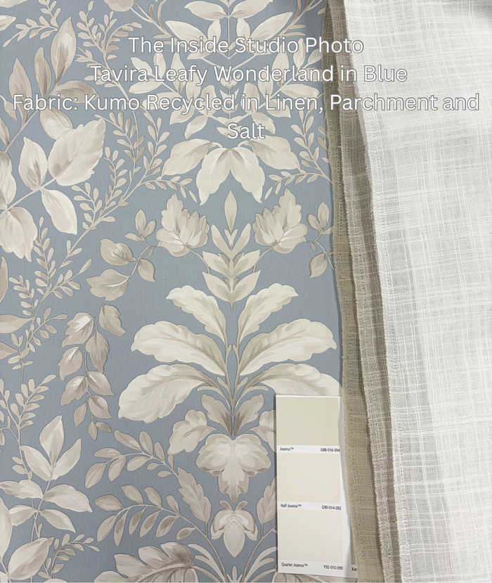 Tavira - Leafy Wonderland Wallpaper - Blue