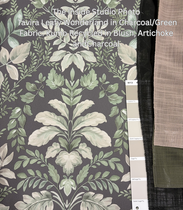 Tavira - Leafy Wonderland Wallpaper - Charcoal/Green