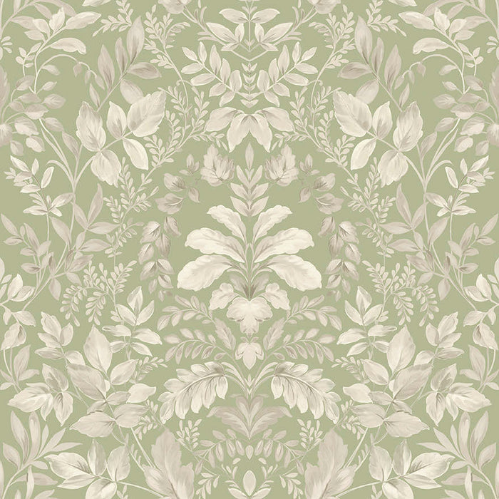 Tavira - Leafy Wonderland Wallpaper - Sage
