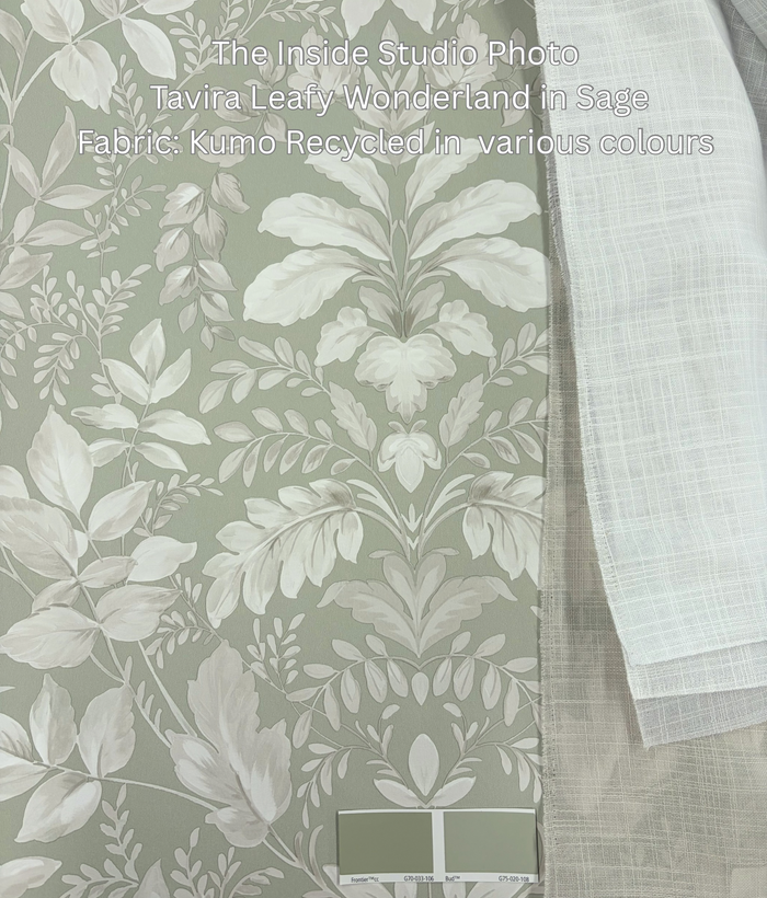Tavira - Leafy Wonderland Wallpaper - Sage