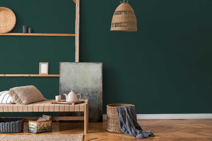 Textile Texture Wallpaper - Dark Green