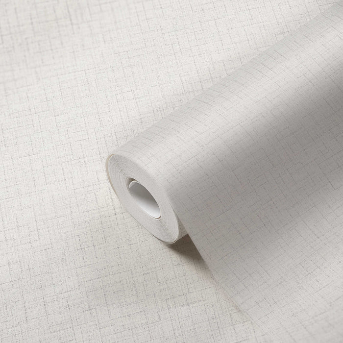 Textile Texture Wallpaper - Grey/White - Discontinuing