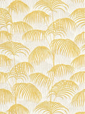 Textured Palm Silk Wallpaper - Yellow and White - Discontinuing