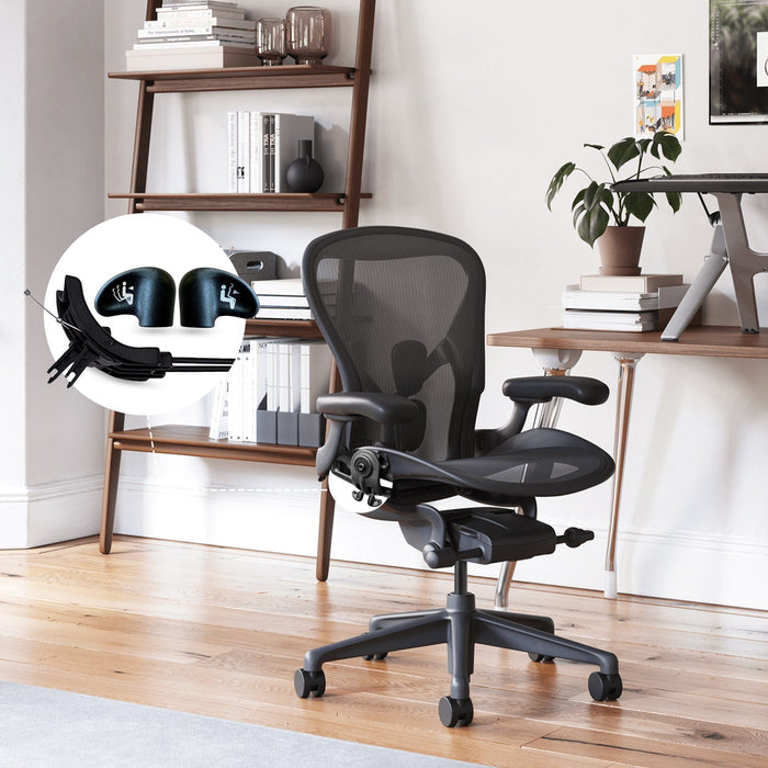 Herman Miller Aeron chair with tilt limiter and knobs in a modern office setting, Office Logix Shop