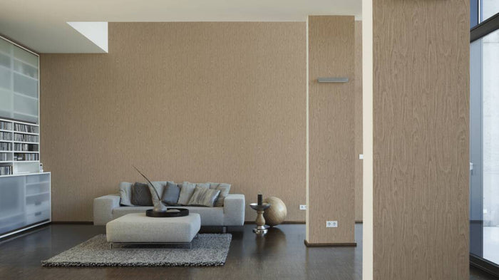 Versace Timber Wallpaper - Beige/Brown