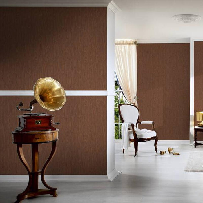 Versace Timber Wallpaper - Brown/Orange/Red