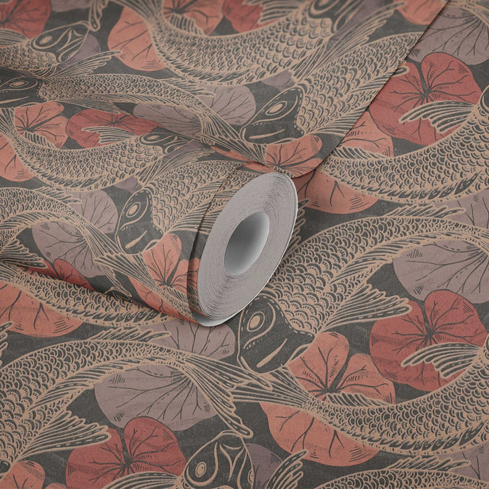 Tokyo Fish Bowl Wallpaper - Autumn Colours - Extra WIDE