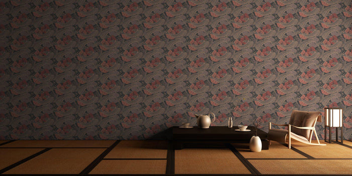 Tokyo Fish Bowl Wallpaper - Autumn Colours - Extra WIDE