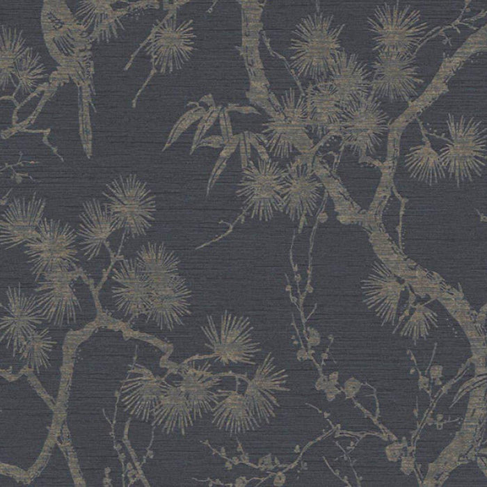 Tokyo Garden Wallpaper - Black