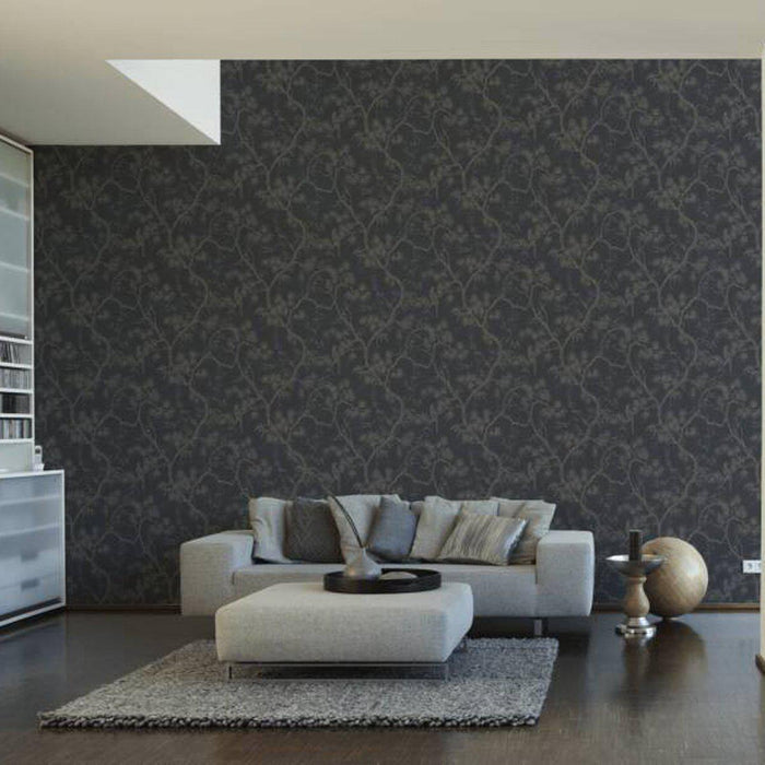 Tokyo Garden Wallpaper - Black
