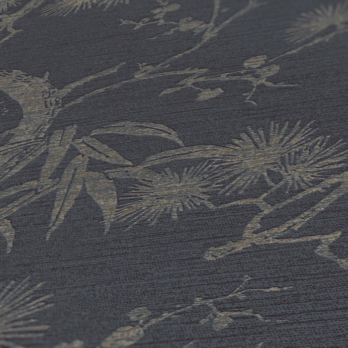 Tokyo Garden Wallpaper - Black