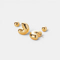 Tome Hoops Medium Earrings- Gold