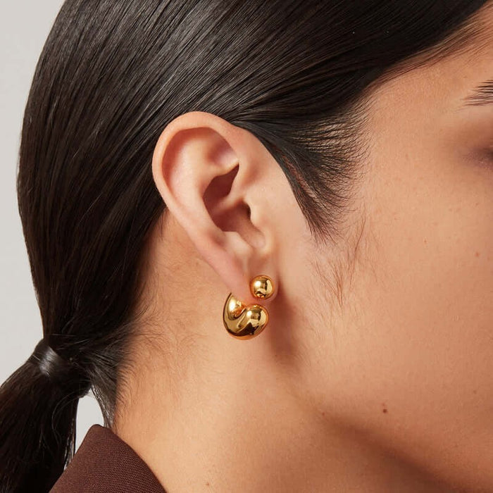 Tome Hoops Medium Earrings- Gold