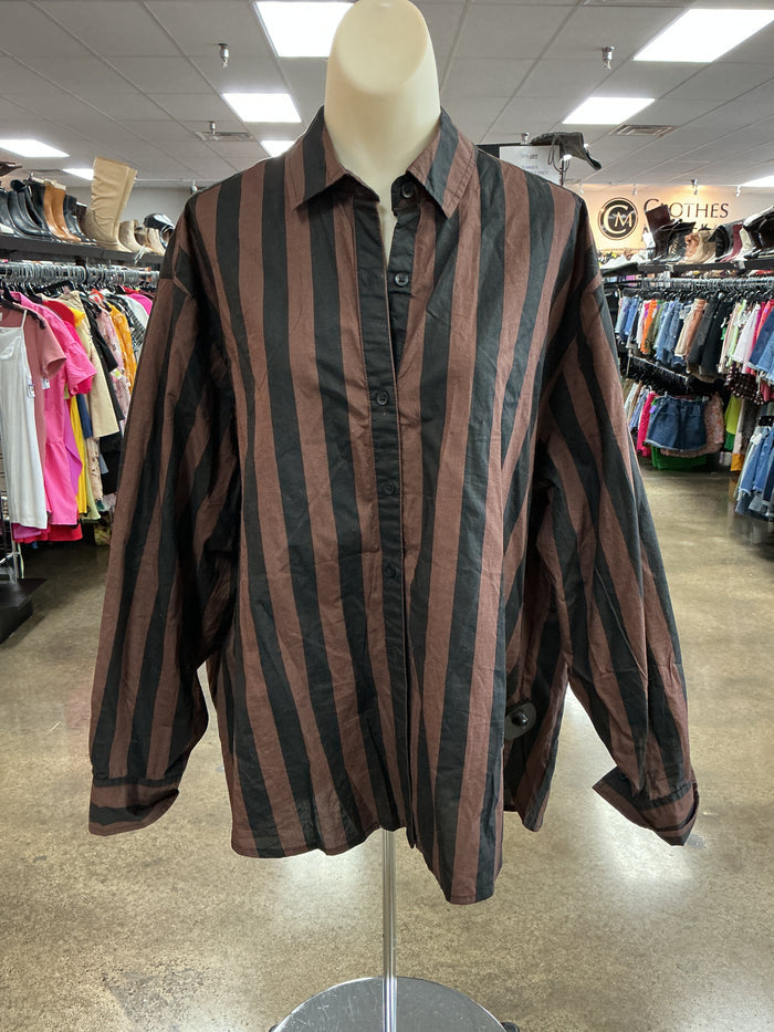 Top Ls By Aerie In Black & Brown, Size:Xs