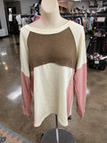 Top Ls By Bibi In Brown & Pink, Size:Xl