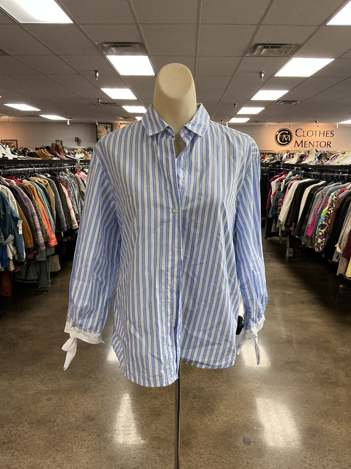Top Ls By Clothes Mentor In Blue & White, Size:Xs