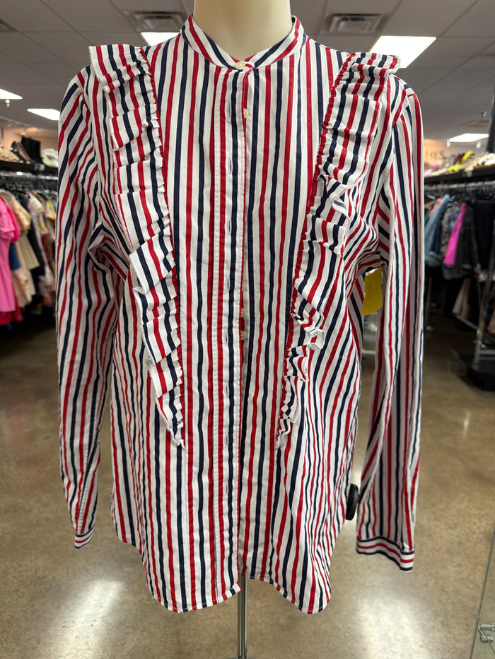 Top Ls By Cma In Blue & Red & White, Size:M