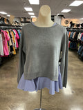 Top Ls By English Factory In Grey, Size:S