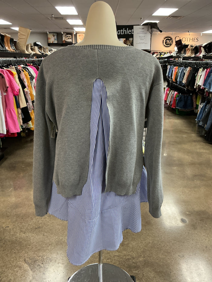 Top Ls By English Factory In Grey, Size:S