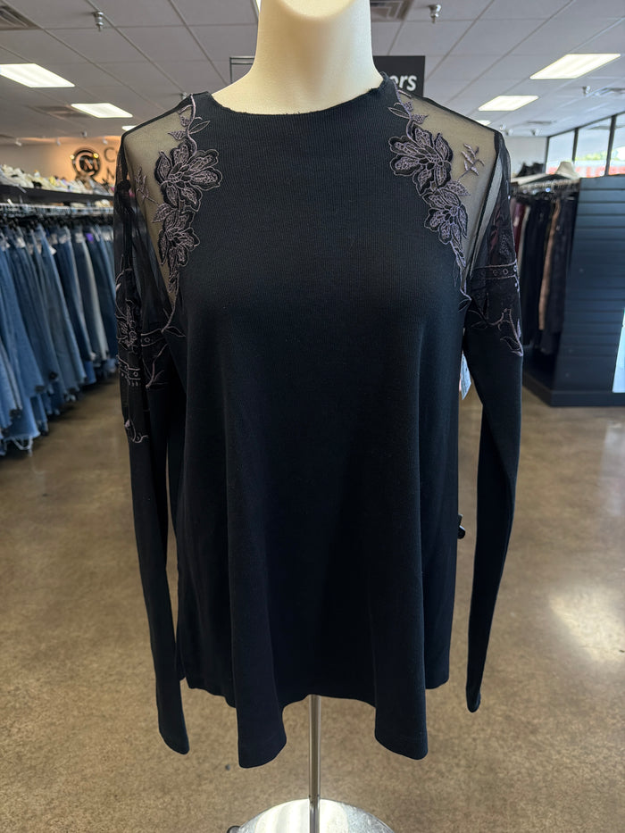Top Ls By Free People In Black & Purple, Size:0