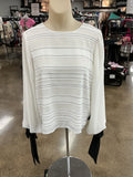 Top Ls By Vince Camuto In Black & White, Size:Xs