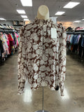 Top Ls By Wilfred In Brown & Cream, Size:M