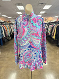 Top Ls Designer By Lilly Pulitzer In Blue & Pink, Size:L