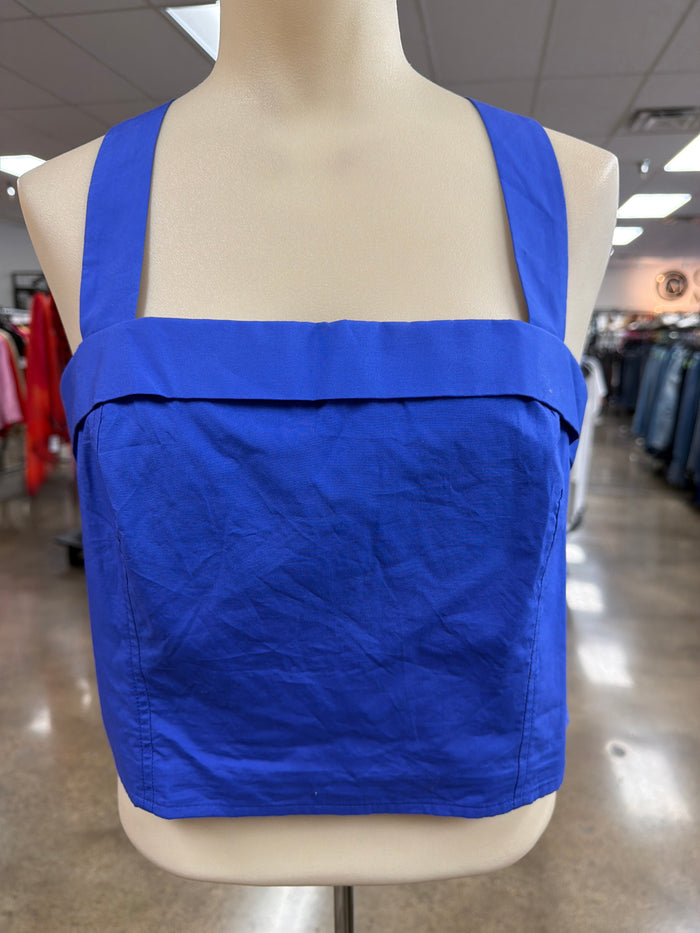 Top Sleeveless By Banana Republic In Blue, Size:M