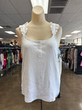 Top Sleeveless By J. Crew In White, Size:L
