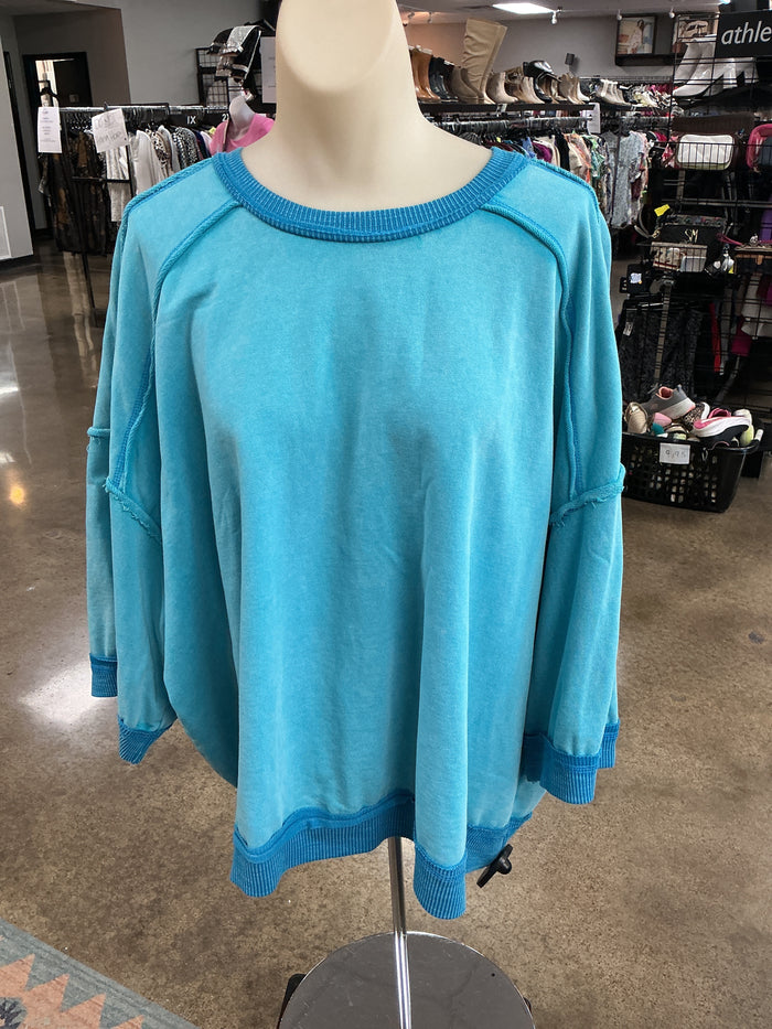 Top Ss By Easel In Blue, Size:L
