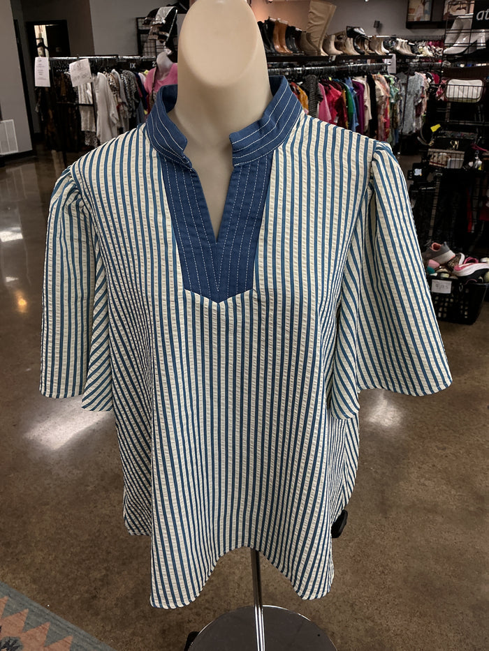 Top Ss By Haptics In Blue, Size:M