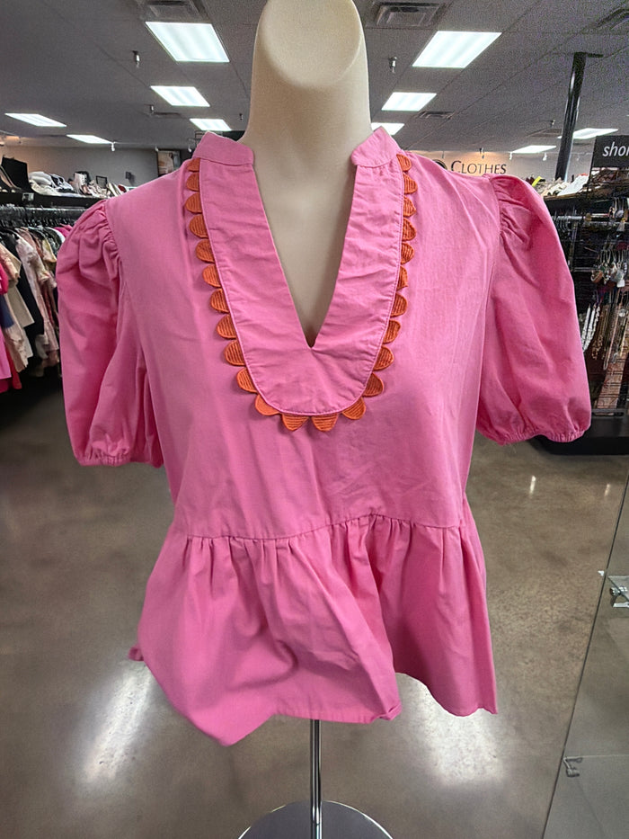 Top Ss By Tcec In Orange & Pink, Size:M
