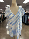 Top Ss Designer By Lilly Pulitzer In Blue & White, Size:S
