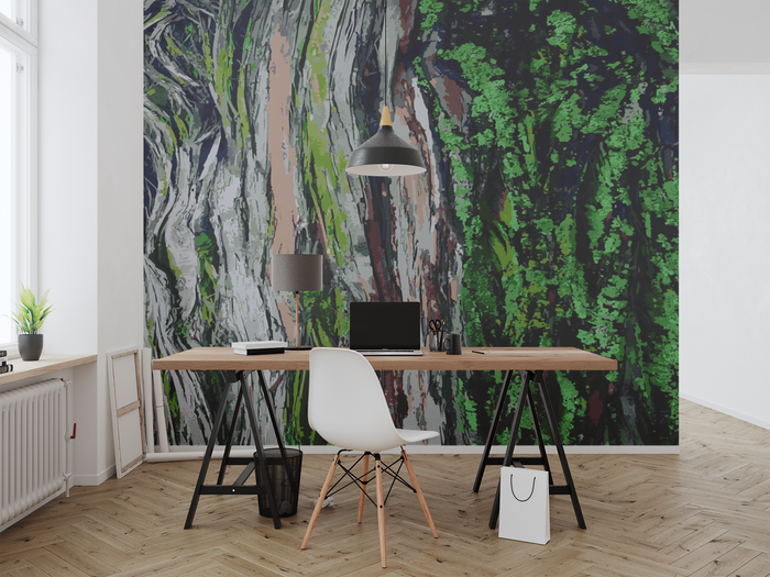 Totara Bark - Custom Sized Wallpaper Mural (per m2)