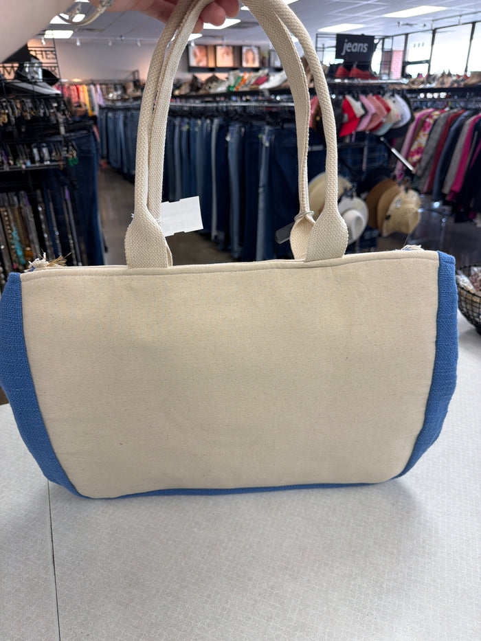 Tote By Antik Kraft In Blue & Tan, Size:Large