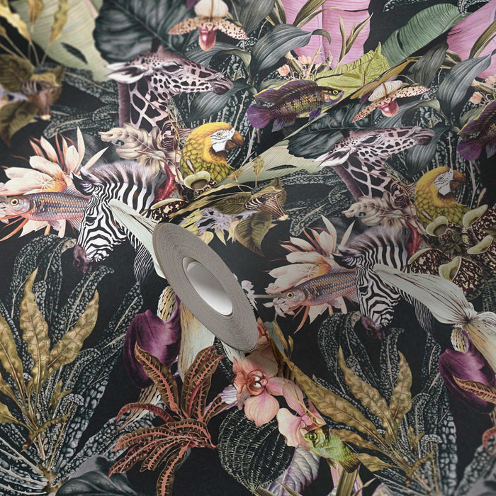 Tropical Dreams Wallpaper - Black