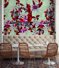 Tropical Passionfruit - Custom Sized Wallpaper Mural (per m2) - Green/Purple