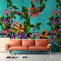Tropical Passionfruit - Custom Sized Wallpaper Mural (per m2) - Turquoise