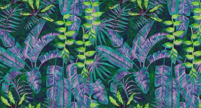 Tropicana - Custom Sized Wallpaper Mural (per m2) - Blue/Green