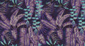 Tropicana - Custom Sized Wallpaper Mural (per m2) - Purple/Turquoise