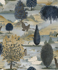 Tundra - Scenic Landscape Wallpaper - Navy/Ochre - Last  Roll