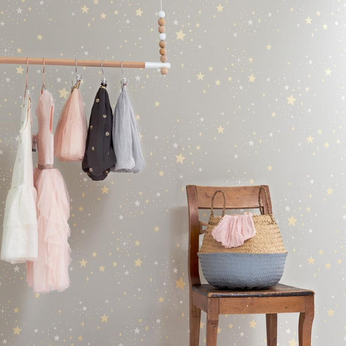 Twinkle Wallpaper - Mud Grey