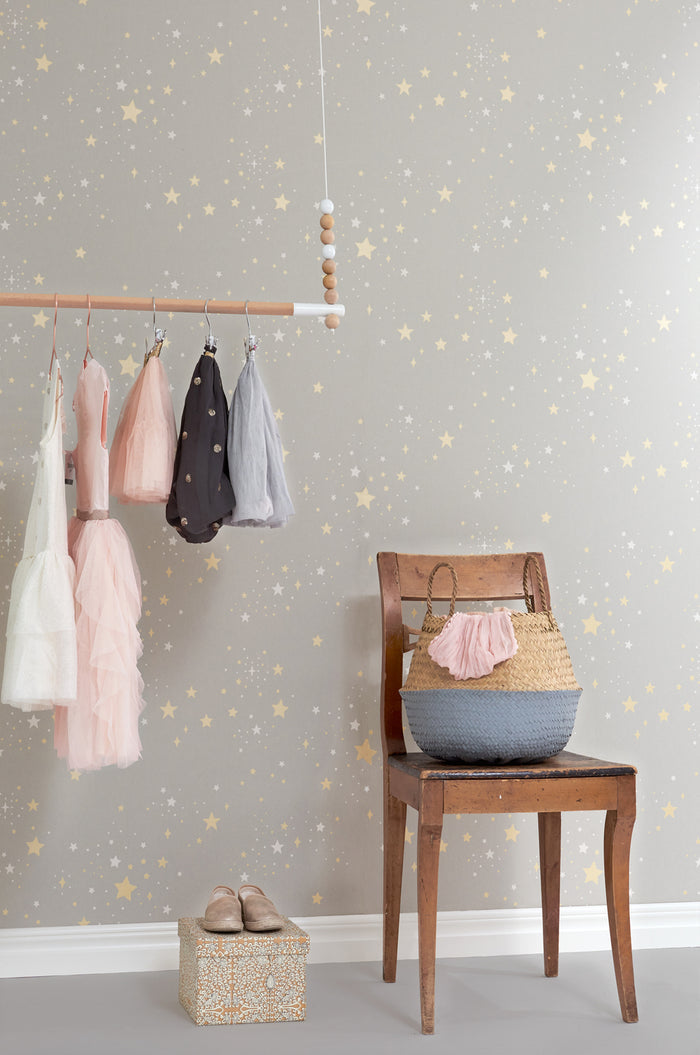 Twinkle Wallpaper - Mud Grey