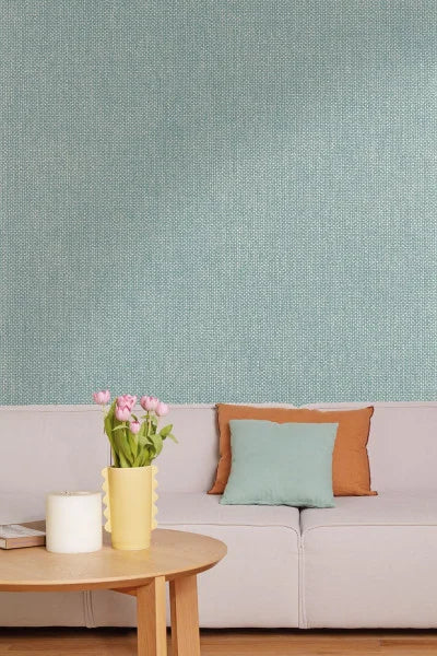 Uni Mat Wallpaper - Bleu Bicolore