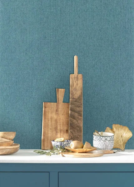 Uni Mat Wallpaper - Bleu Madura